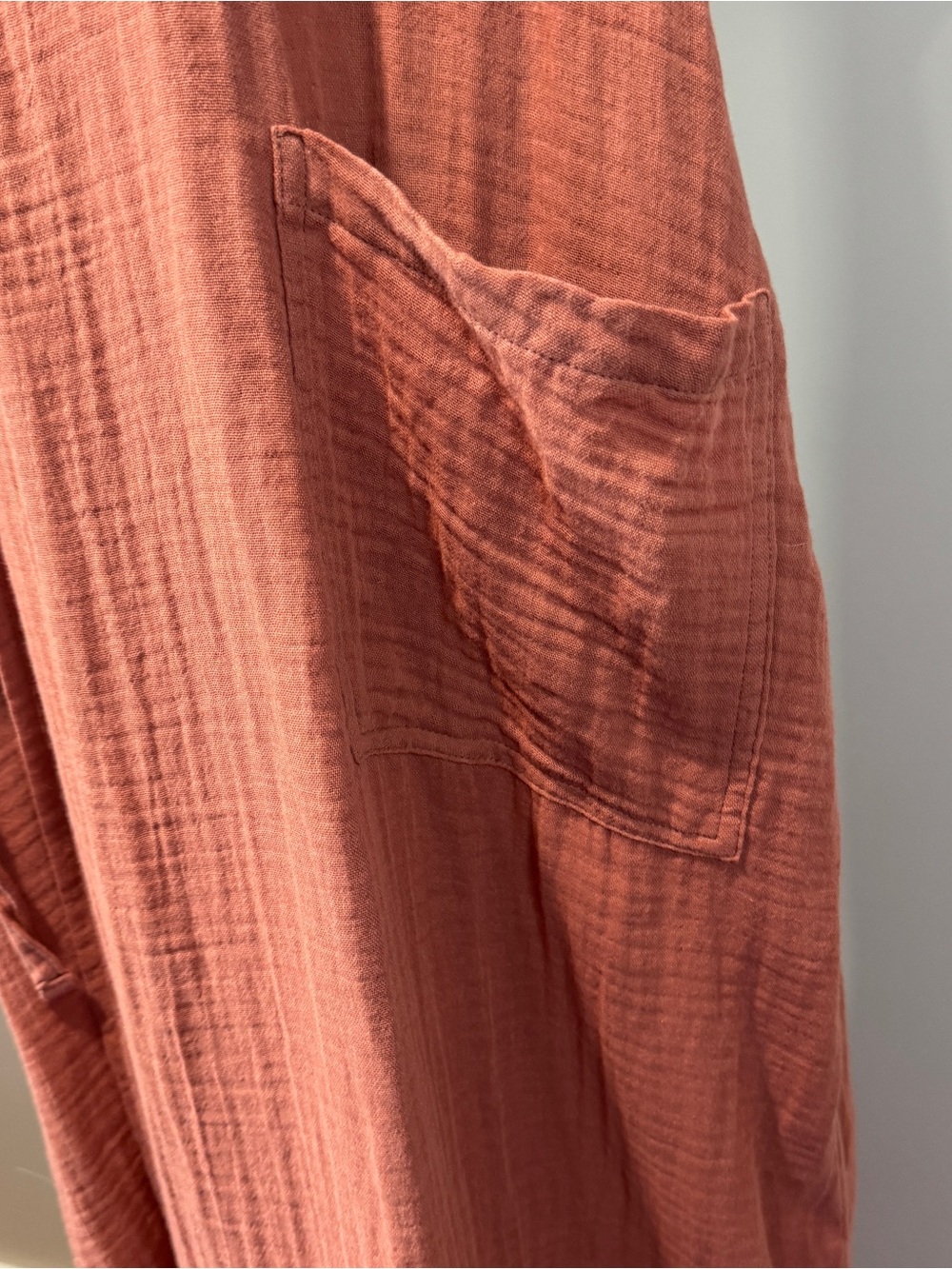 Oddbird Aydin House Wrap Dress Canyon Rose Turksish Cotton Gauze Lagenlook XL - Picture 7 of 16